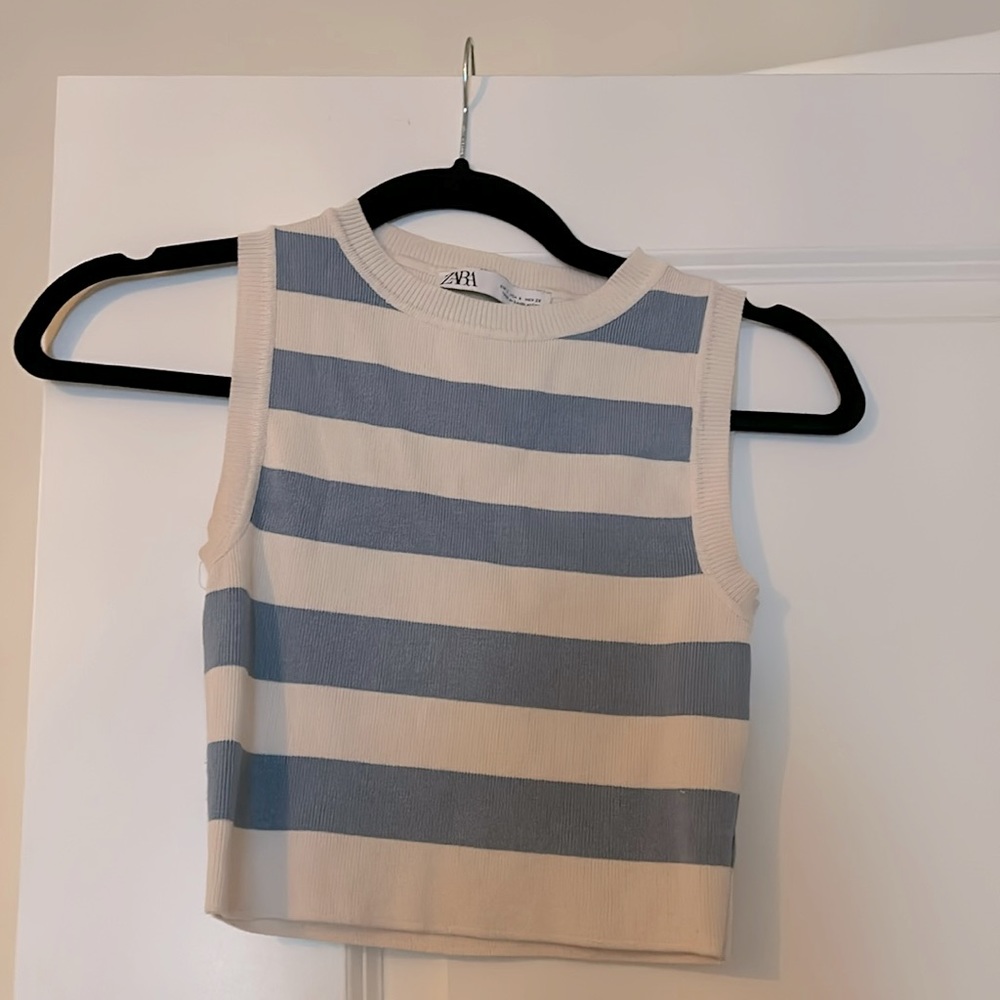 Zara striped crop top